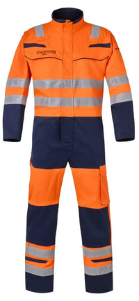 Multinorm Overall Minto, fluor oranje - marine