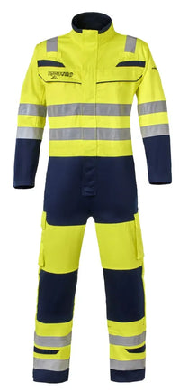 Multinorm Overall Mumbai, fluor geel - marine