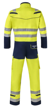Multinorm Overall Mumbai, fluor geel - marine