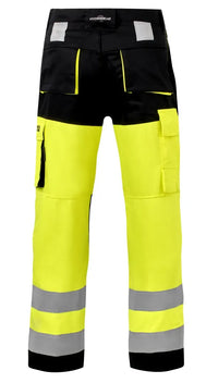 Multinorm Broek Mallorca, fluor geel - zwart