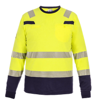 FR AST Shirt Murcia, fluor geel - marine