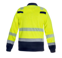 Sweatshirt Mauritius, fluor geel - marine