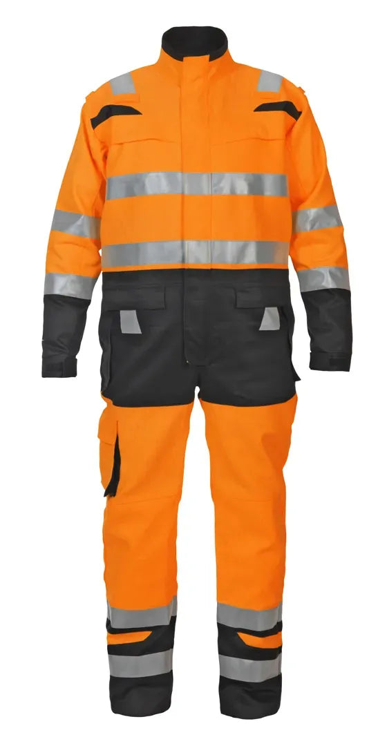 Multinorm Winteroverall Missouri, fluor oranje - zwart
