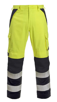Arc2 Broek Marrakesh, fluor geel - marine