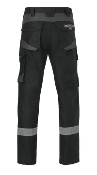 Broek Jakarta Multistretch, zwart - grijs