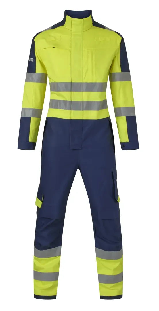 Multinorm Overall Johnson, marine - fluor geel