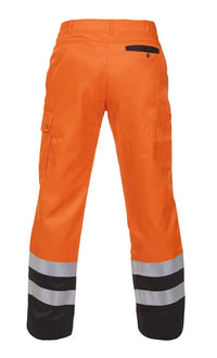 EN 20471 Broek Hastings, fluor oranje - zwart