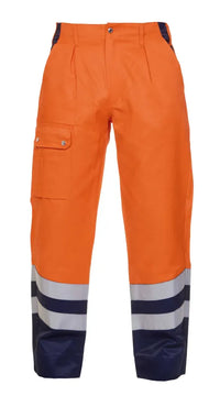 EN 20471 Broek Hamm, fluor oranje - groen