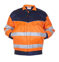 EN 20471 Jack Hengelo, fluor oranje - marine