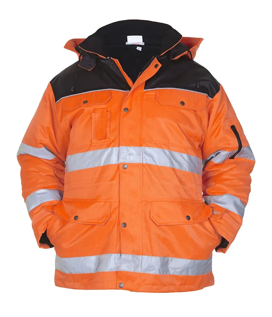 EN 20471 Parka Heerlen, fluor oranje - zwart