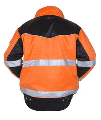 EN 20471 Pilotjack Helsinki, fluor oranje - zwart