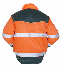 EN 20471 Pilotjack Leeds, fluor oranje - groen