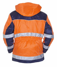 EN 20471 Parka Liverpool, fluor oranje - marine