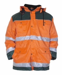 EN 20471 Parka Lissabon, fluor oranje - groen