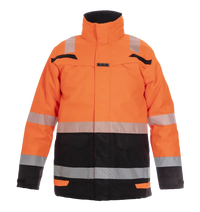 EN 20471 Parka Utah, fluor oranje - zwart