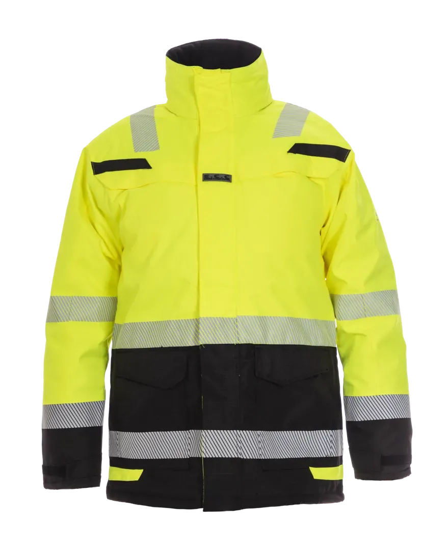 EN 20471 Parka Utah, fluor geel - zwart