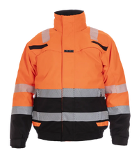 EN 20471 Pilotjack Umag, fluor oranje - zwart