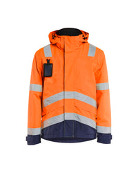 4837 Shell Jack. Ongevoerd High Vis - High Vis Oranje/Marineblauw