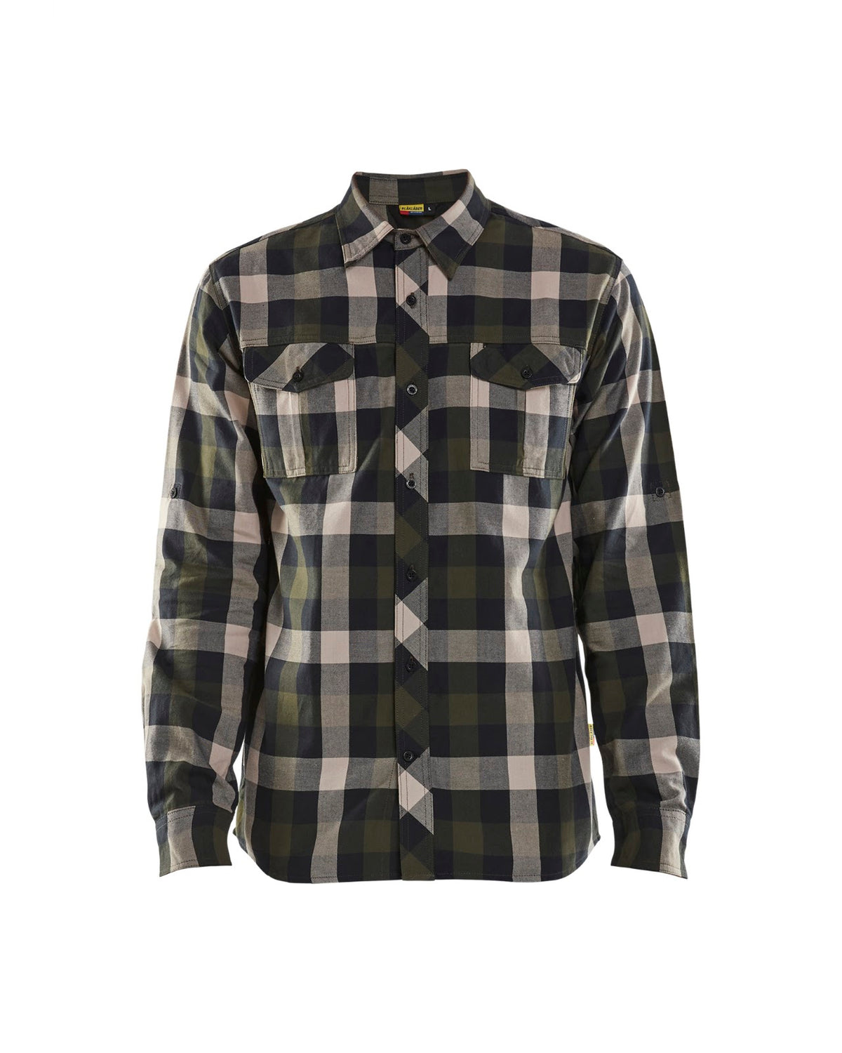 3299 Overhemd flanel - Groen/Zwart