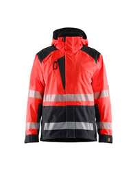 4435 Shell jack High Vis - High Vis Rood/Zwart