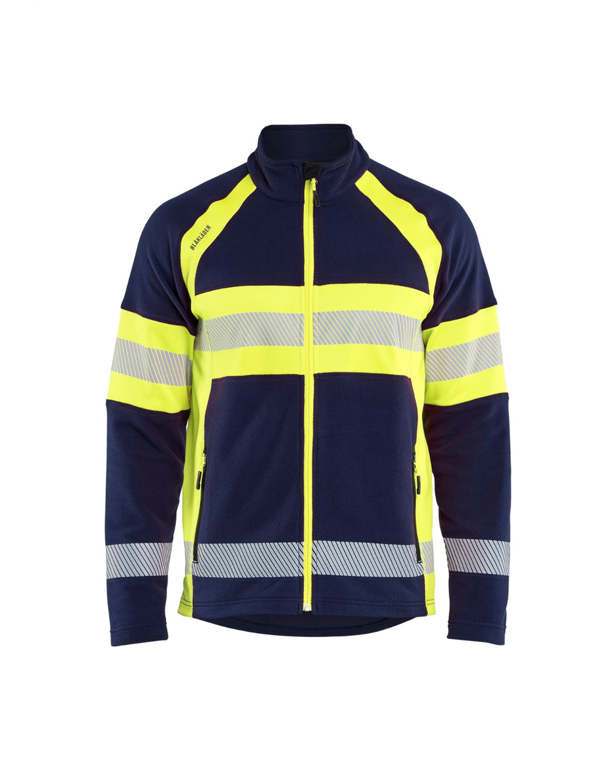 4713 Microfleecevest High Vis - Marine/High Vis Geel