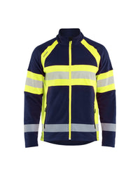 4713 Microfleecevest High Vis - Marine/High Vis Geel
