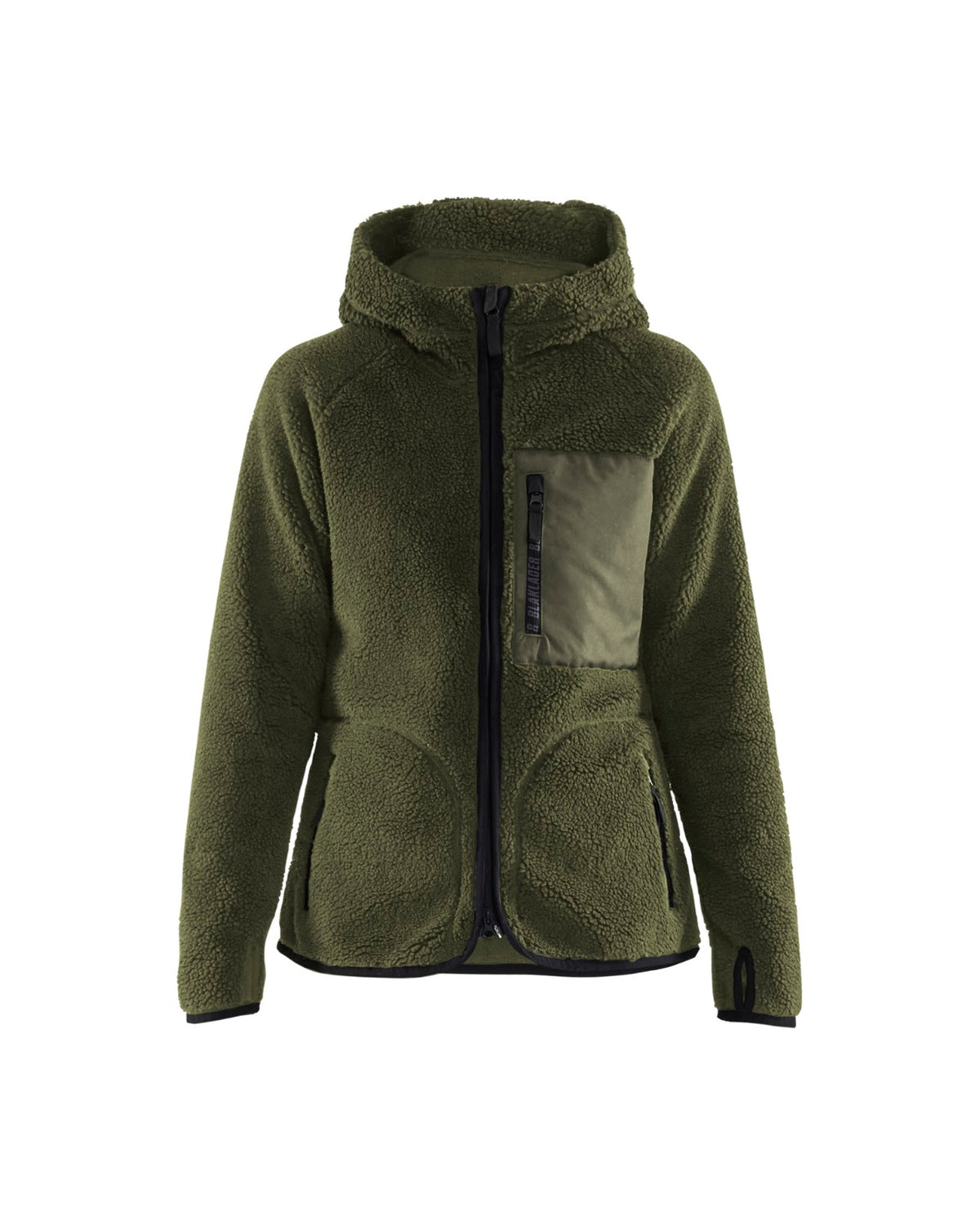 4727 Dames pilé vest - Herfstgroen