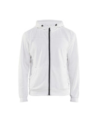 3363 Hooded sweatshirt met rits - Wit/Donkergrijs