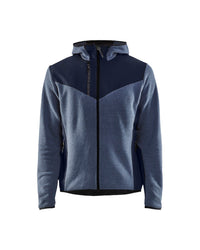 5940 Gebreid jack met softshell - Gevoelloos blauw/Donkerblauw