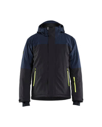 4991 STRIKER Winterjas Stretch - Donker marineblauw/High Vis Geel