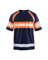 3337 UV-T-shirt High Vis - Marineblauw/Oranje