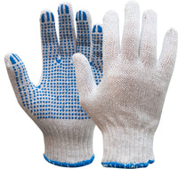 Knitter 14-241 handschoen - wit/blauw