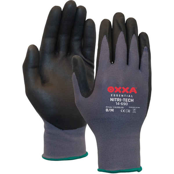 Nitri-Tech 14-690 handschoen - zwart/grijs