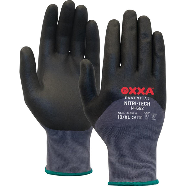 Nitri-Tech 14-692 handschoen - zwart/grijs