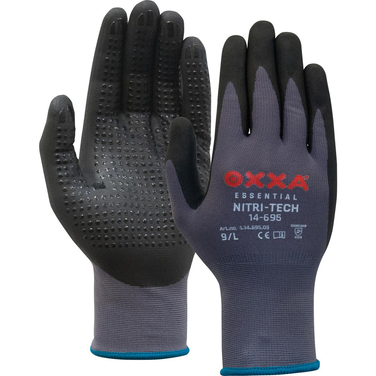 Nitri-Tech 14-695 handschoen - zwart/grijs
