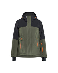 4707 STRIKER Dames Winterjas Stretch - Woudgroen/Roest