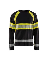 3510 T-shirt lange mouwen High Vis - Zwart/High Vis Geel