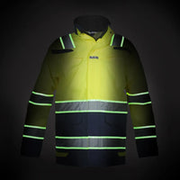EN 20471 Parka Italie, fluor geel - marine