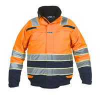 EN 20471 Pilotjack India, fluor oranje - marine