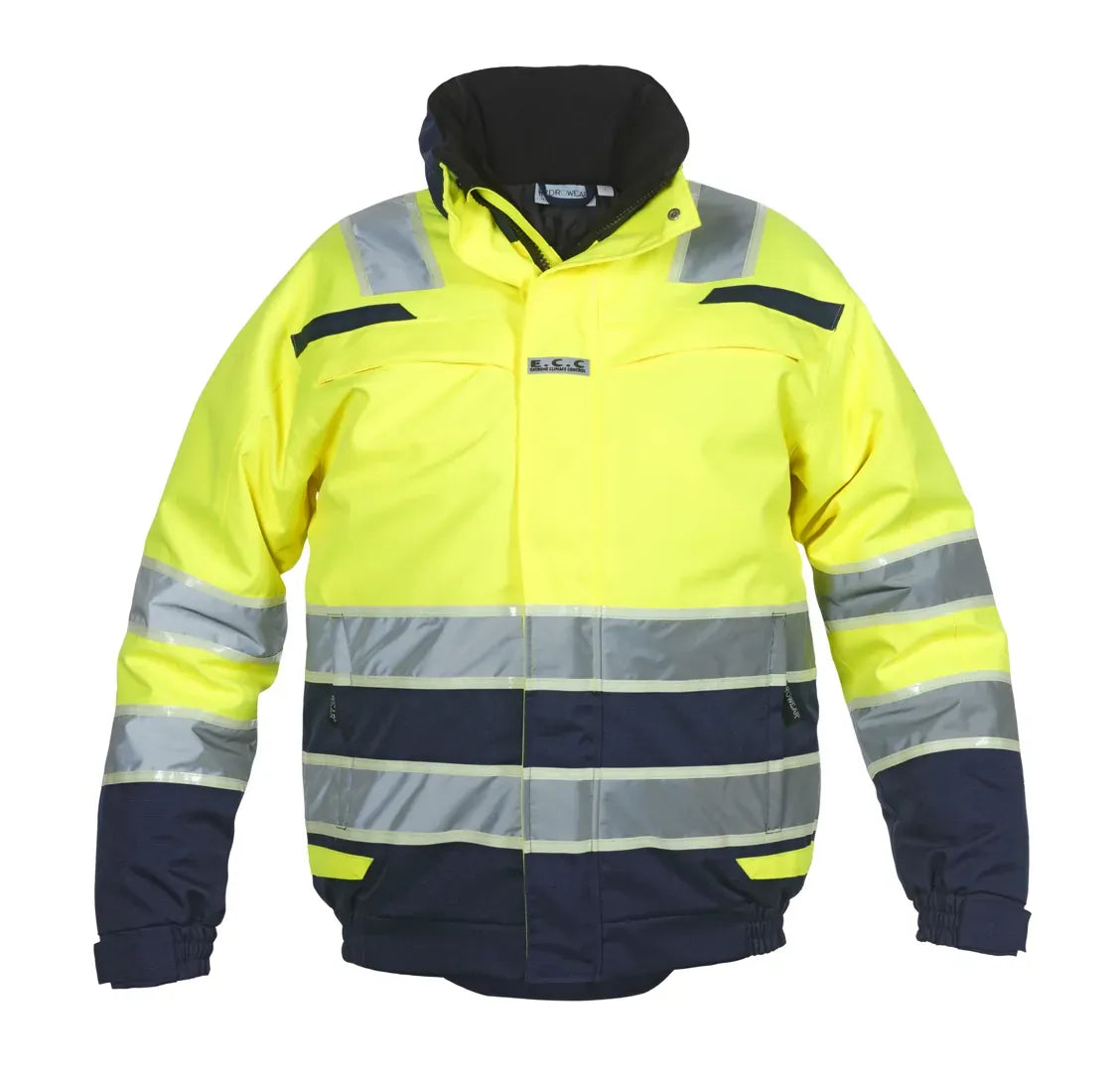 EN 20471 Pilotjack India, fluor geel - marine