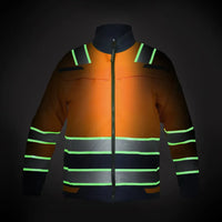EN 20471 Softshell Ingen, fluor oranje - marine