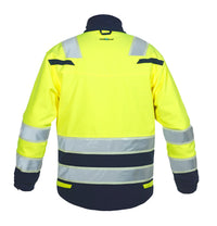 EN 20471 Softshell Ingen, fluor geel - marine