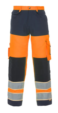 EN 20471 Broek Idstein, fluor oranje - marine