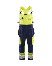 2603 High Vis Bretelbroek - High Vis Geel/Marineblauw