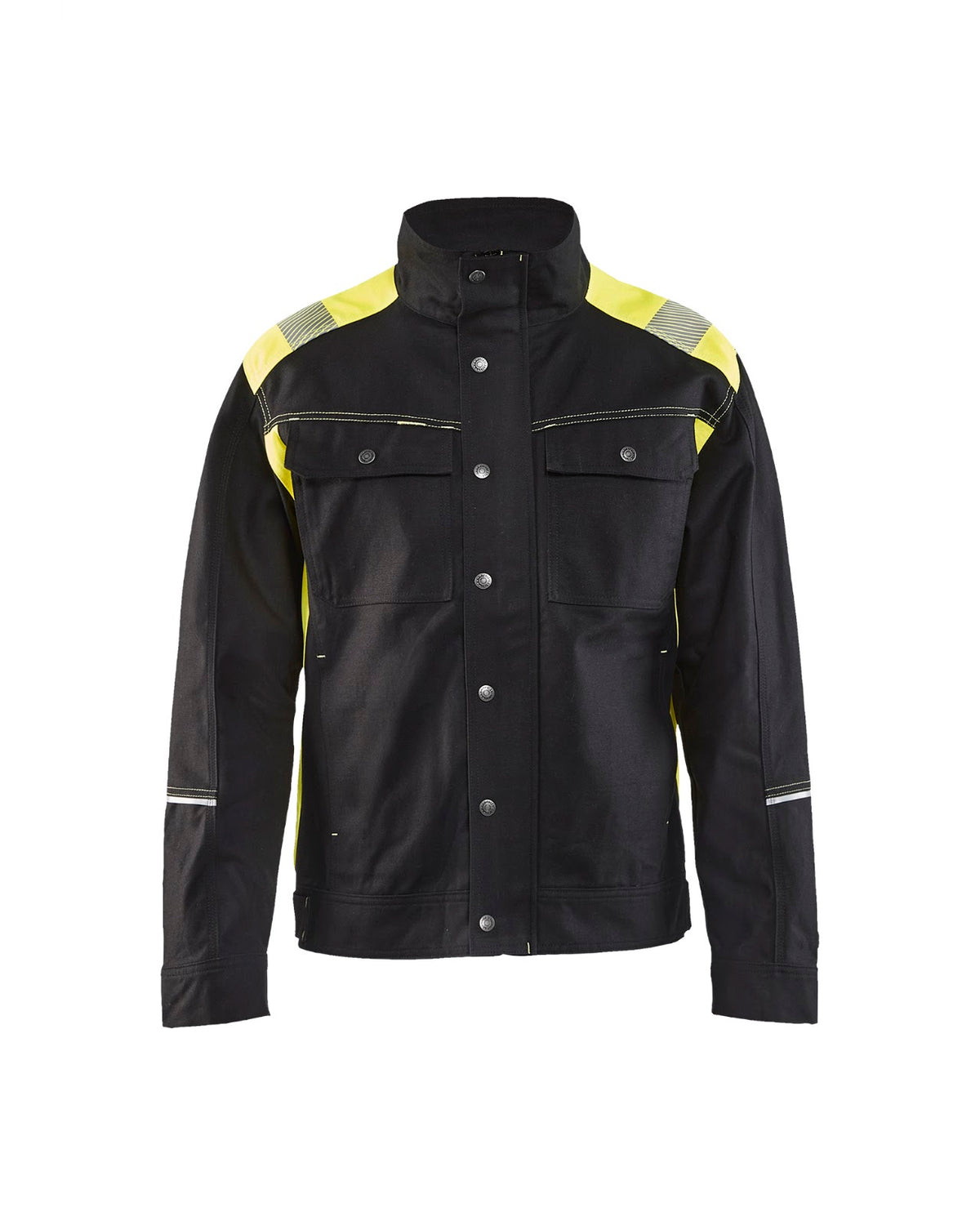4095 Jack. Ongevoerd Visible - Zwart/High Vis Geel