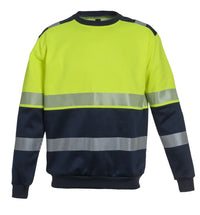 Sweater Tucson, fluor geel - zwart