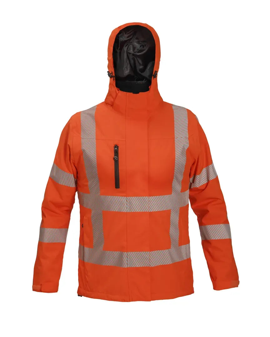 Duurzaam Winterparka Geneva, fluor oranje