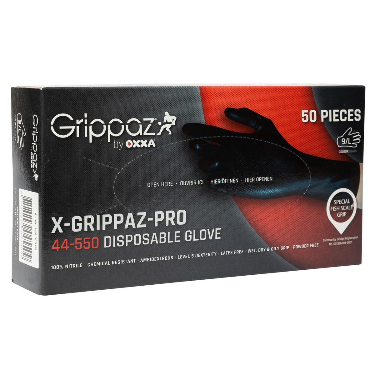 X-Grippaz Pro 44-550 handschoen - zwart