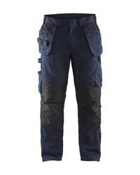 1496 Service werkbroek stretch met gereedschapszakken - Donker marineblauw/Zwart