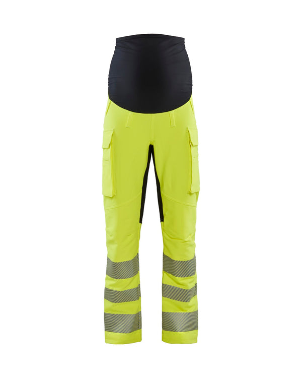 7100 High Vis Zwangerschapsbroek 4-weg stretch - High Vis Geel/Zwart